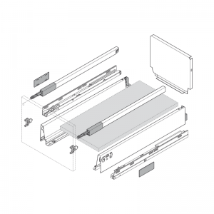 Zestaw Mini Cargo Blum 378M50B0SAD do szerokości 200 mm biały szary